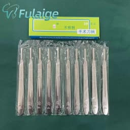 Dental Surgical Scalpel Handle No.3/4 with Blades No.11/23 Stainless Steel Carbon Steel Dissection Cutting Tool for Oral Surgery