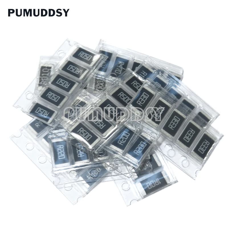 50PCS 1% 2512 SMD Resistor Samples kit 10ValueX5PCS=50pcs 1R00 R500 R470 R330 R220 R200 R150 R100 R050 R010