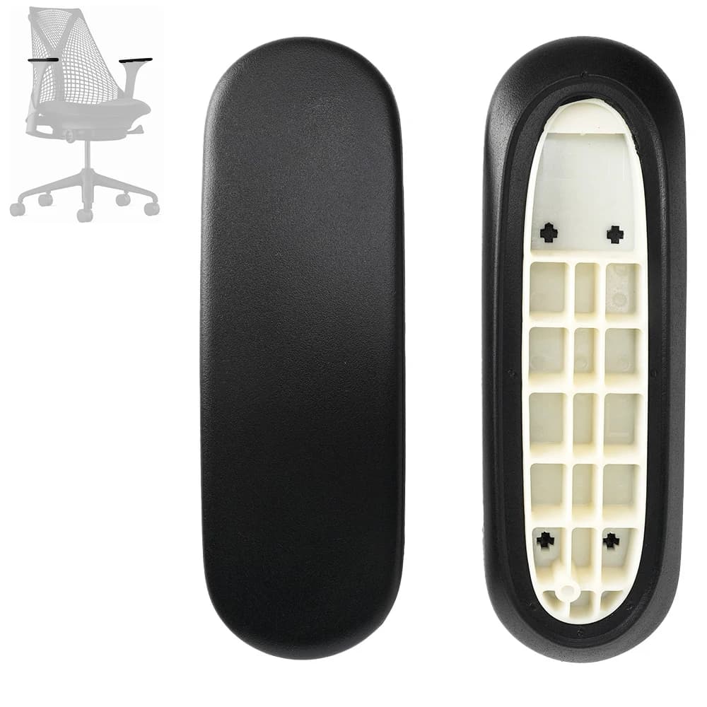 Arms Pads Caps Replacement for Herman Miller Sayl Office Home Computer Chair Armrest accessories Black and Gray Color 1 Pair