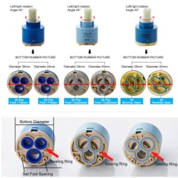 Tap Mixer High Spool Valve 25 MM/35 MM/40 MM Taps Accessories Ceramic Cartridge Faucet Cartridge Mixer Kitchen Bath Basin Shower
