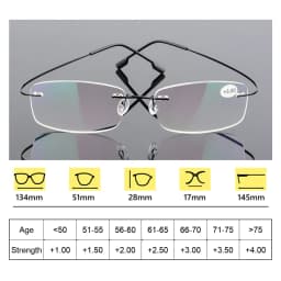 1PC Flexible Ultralight Reading Glasses Rimless Memory Titanium Eyeglasses Vision Care Presbyopic Eyewear Strength +1.0~+4.0