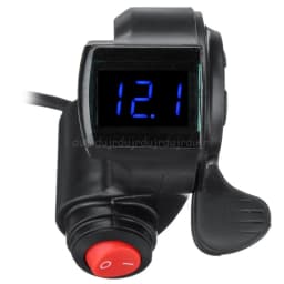 1 Set Electric Vehicle Voltage Display Switch Handle Finger Thumb Throttle Scooter with Power LED Display Handlebar GripsJu24 21