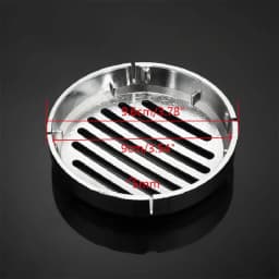 Motorcycle 9cm/3.5" Chrome Round Slotted Grille Horn Cover for Honda Cruiser Bikes Shadow VT1100/750 VT/VLX 600 VTX1300C 1800C