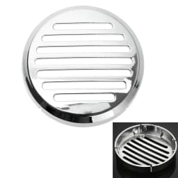 Motorcycle 9cm/3.5" Chrome Round Slotted Grille Horn Cover for Honda Cruiser Bikes Shadow VT1100/750 VT/VLX 600 VTX1300C 1800C