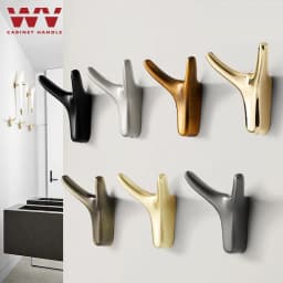 Wall Hanging Clothes Hook Bedroom Robe Hook Door Coat Hanger Hook Kitchen Cabinet Storage Hook Towel Hook Bathroom Accessories