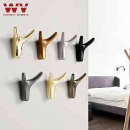 Wall Hanging Clothes Hook Bedroom Robe Hook Door Coat Hanger Hook Kitchen Cabinet Storage Hook Towel Hook Bathroom Accessories