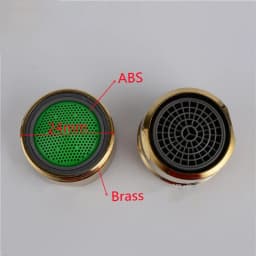1PC 24mmThreaded Brass ABS Golden Aerator Faucet Bubbler Sprayer Water Saving Filter Faucet Nozzle Polished Filter for Kitchen