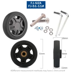 Suitcase Replacement Universal Convenient Wheel Accessories Wheel Aircraft Silent Wheel Maintenance And Maintenance Shock-Absorb