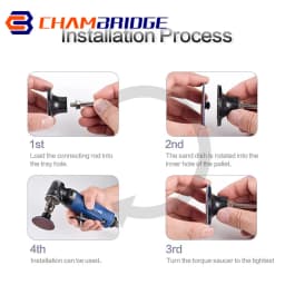 50mm R-Type Quick Change Discs Set 2 Inch Zirconia Sanding Discs with 1/4" Holder for Die Grinder Rust Paint Removal Accessories