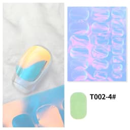 Sparkly Holographic Aurora Nail Foil Stickers Ice Cube Broken Paper Effect Summer Cellophane Decoration Wraps for Glass Nails