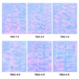 Sparkly Holographic Aurora Nail Foil Stickers Ice Cube Broken Paper Effect Summer Cellophane Decoration Wraps for Glass Nails