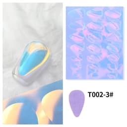 Sparkly Holographic Aurora Nail Foil Stickers Ice Cube Broken Paper Effect Summer Cellophane Decoration Wraps for Glass Nails