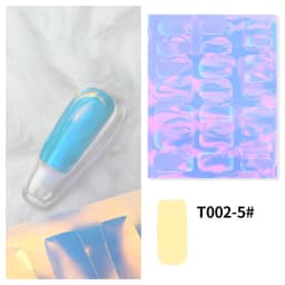 Sparkly Holographic Aurora Nail Foil Stickers Ice Cube Broken Paper Effect Summer Cellophane Decoration Wraps for Glass Nails