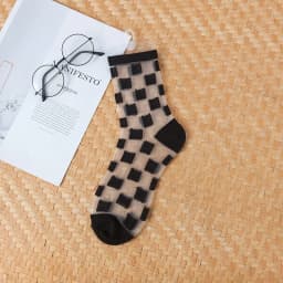 Sexy Lace Mesh Fishnet Socks Mixed Fiber Transparent Stretch Elasticity Ankle Net Yarn Thin Women Cool Socks 1pair=2pcs