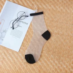 Sexy Lace Mesh Fishnet Socks Mixed Fiber Transparent Stretch Elasticity Ankle Net Yarn Thin Women Cool Socks 1pair=2pcs