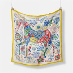 53cm Elephant Giraffe Zebra Square Scarf Brand Design Horse Luxury Silk Women Scarf Bandana Headband Fashion Hijab Neckerchief