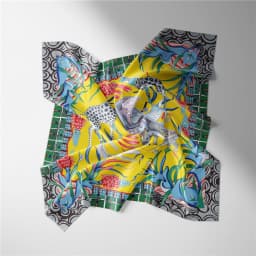 53cm Elephant Giraffe Zebra Square Scarf Brand Design Horse Luxury Silk Women Scarf Bandana Headband Fashion Hijab Neckerchief