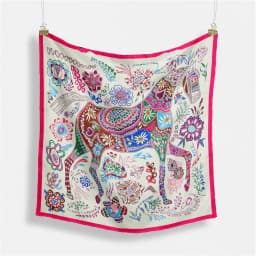 53cm Elephant Giraffe Zebra Square Scarf Brand Design Horse Luxury Silk Women Scarf Bandana Headband Fashion Hijab Neckerchief