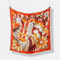 53cm Elephant Giraffe Zebra Square Scarf Brand Design Horse Luxury Silk Women Scarf Bandana Headband Fashion Hijab Neckerchief