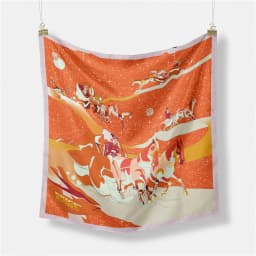 53cm Elephant Giraffe Zebra Square Scarf Brand Design Horse Luxury Silk Women Scarf Bandana Headband Fashion Hijab Neckerchief