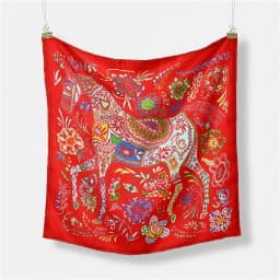53cm Elephant Giraffe Zebra Square Scarf Brand Design Horse Luxury Silk Women Scarf Bandana Headband Fashion Hijab Neckerchief