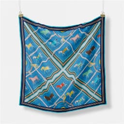 53cm Elephant Giraffe Zebra Square Scarf Brand Design Horse Luxury Silk Women Scarf Bandana Headband Fashion Hijab Neckerchief