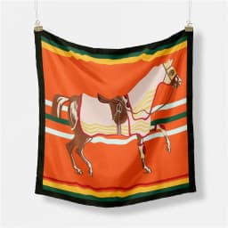 53cm Elephant Giraffe Zebra Square Scarf Brand Design Horse Luxury Silk Women Scarf Bandana Headband Fashion Hijab Neckerchief