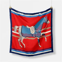53cm Elephant Giraffe Zebra Square Scarf Brand Design Horse Luxury Silk Women Scarf Bandana Headband Fashion Hijab Neckerchief