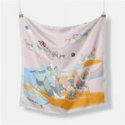 53cm Elephant Giraffe Zebra Square Scarf Brand Design Horse Luxury Silk Women Scarf Bandana Headband Fashion Hijab Neckerchief