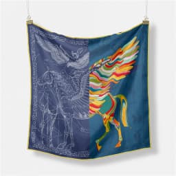 53cm Elephant Giraffe Zebra Square Scarf Brand Design Horse Luxury Silk Women Scarf Bandana Headband Fashion Hijab Neckerchief