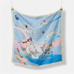 53cm Elephant Giraffe Zebra Square Scarf Brand Design Horse Luxury Silk Women Scarf Bandana Headband Fashion Hijab Neckerchief