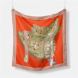53cm Elephant Giraffe Zebra Square Scarf Brand Design Horse Luxury Silk Women Scarf Bandana Headband Fashion Hijab Neckerchief