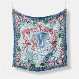 53cm Elephant Giraffe Zebra Square Scarf Brand Design Horse Luxury Silk Women Scarf Bandana Headband Fashion Hijab Neckerchief