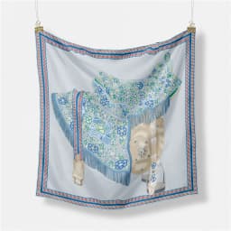 53cm Elephant Giraffe Zebra Square Scarf Brand Design Horse Luxury Silk Women Scarf Bandana Headband Fashion Hijab Neckerchief