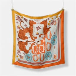 53cm Elephant Giraffe Zebra Square Scarf Brand Design Horse Luxury Silk Women Scarf Bandana Headband Fashion Hijab Neckerchief