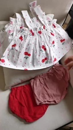 Baby Summer Dress Suit Baby Girl Clothes 0-2 Years Infant Toddler Cherry Sling Dress Bread Pants Two-piece Clothing Set KF1138