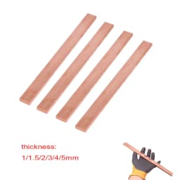 99% Pure Cu Flat Copper Bar Plate Metal Strip Thickness 1/1.5/2/3/4/5 mm Length 250 mm