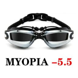 Adult Myopia Swimming Goggles Earplug Professional Pool Glasses anti fog Men Women Optical waterproof Eyewear