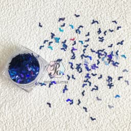 PrettyG 1 Box 5mm Halloween Laser Black Color Bat Shape Size Shape Glitter Sequins For DIY Art Makeup Decoration Accessories.