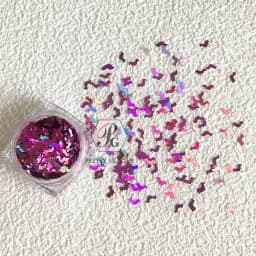 PrettyG 1 Box 5mm Halloween Laser Black Color Bat Shape Size Shape Glitter Sequins For DIY Art Makeup Decoration Accessories.