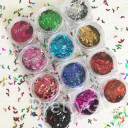 PrettyG 1 Box 5mm Halloween Laser Black Color Bat Shape Size Shape Glitter Sequins For DIY Art Makeup Decoration Accessories.