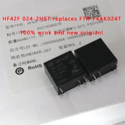 10PCS HF42F 024-2HST ( Replaces of FTR-F4AK024T F4AK024T ) 24V DC 5A 250VAC 5A 30VDC POWER RELAY 2 POLE 5A TV-3 HF42F-024-2HST