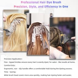 SHKALLI Professional Tint Brush for Salon Hair Dye Wider Soft Bristles Hair Brush Hair Dyeing Tools