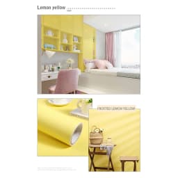 PVC Pure Color Matte Wallpaper Self-Adhesive Bedroom Waterproof Moistureproof Sticker Furniture Desktop Cabinet Renovation Film