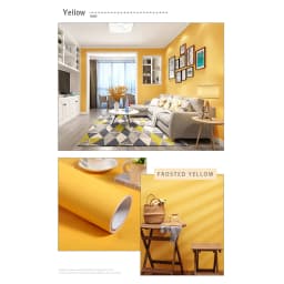 PVC Pure Color Matte Wallpaper Self-Adhesive Bedroom Waterproof Moistureproof Sticker Furniture Desktop Cabinet Renovation Film