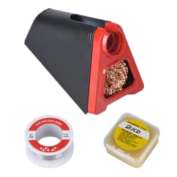 JCD 820 Aluminum Alloy Electric Soldering Iron Stand Holder with Welding Cleaning Copper Ball Solder Wire RMA Flux
