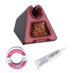 JCD 820 Aluminum Alloy Electric Soldering Iron Stand Holder with Welding Cleaning Copper Ball Solder Wire RMA Flux