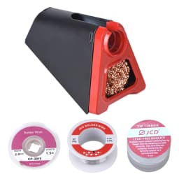 JCD 820 Aluminum Alloy Electric Soldering Iron Stand Holder with Welding Cleaning Copper Ball Solder Wire RMA Flux