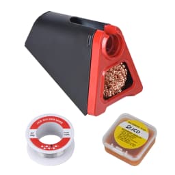 JCD 820 Aluminum Alloy Electric Soldering Iron Stand Holder with Welding Cleaning Copper Ball Solder Wire RMA Flux