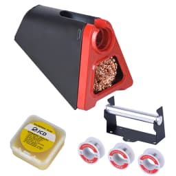 JCD 820 Aluminum Alloy Electric Soldering Iron Stand Holder with Welding Cleaning Copper Ball Solder Wire RMA Flux